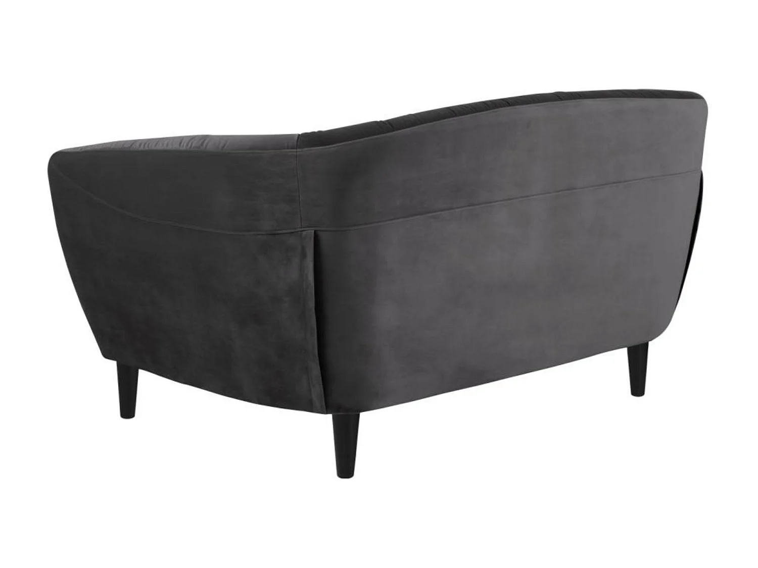 Canapé droit 2 places en velours capitonné L150 - Ria