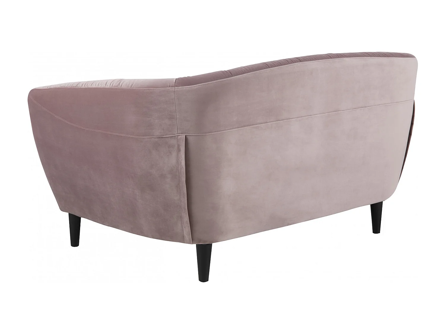 Canapé droit 2 places en velours capitonné L150 - Ria