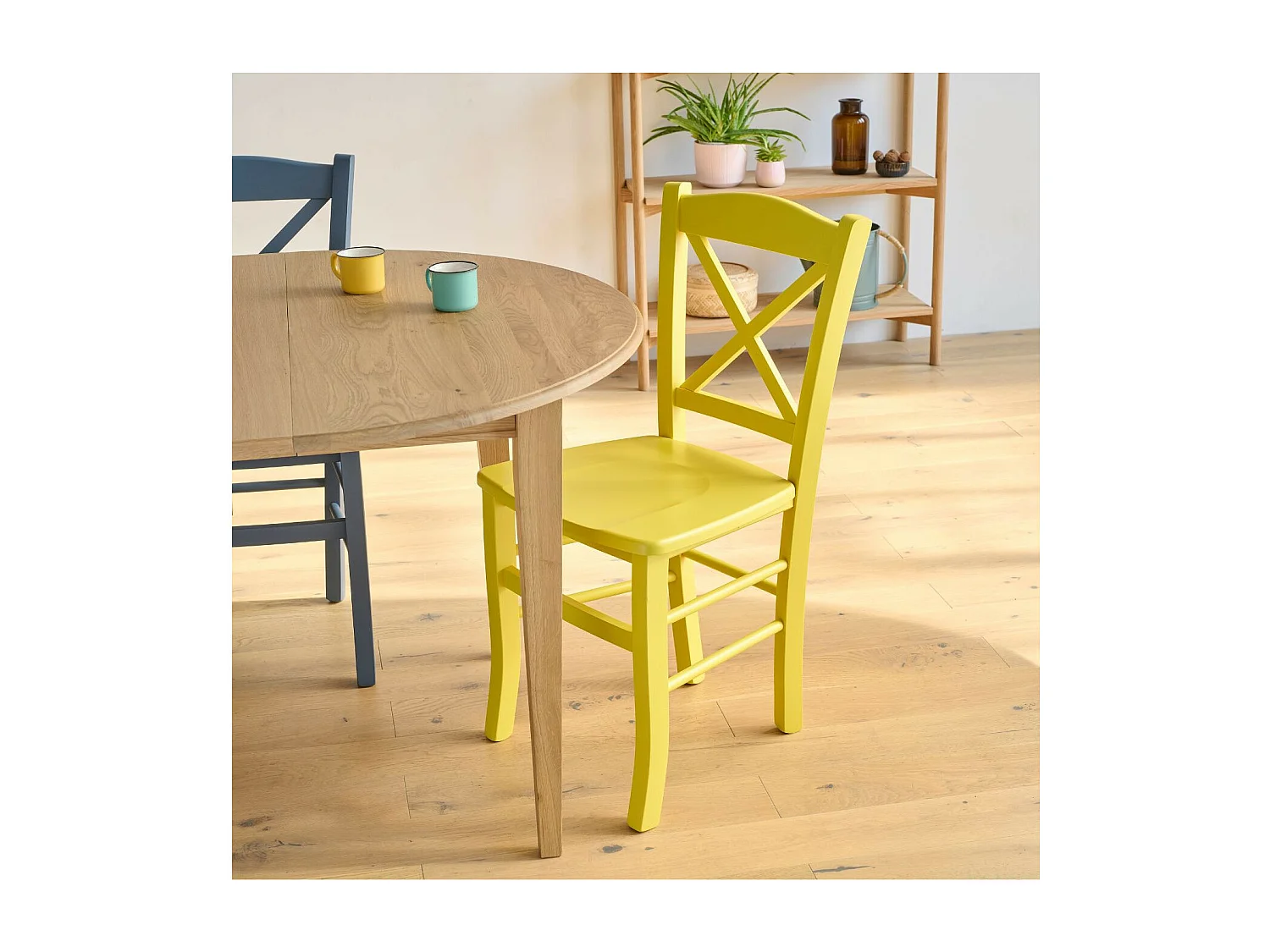 Chaises en hêtre massif couleur pop (lot de 2) - CLAYTON