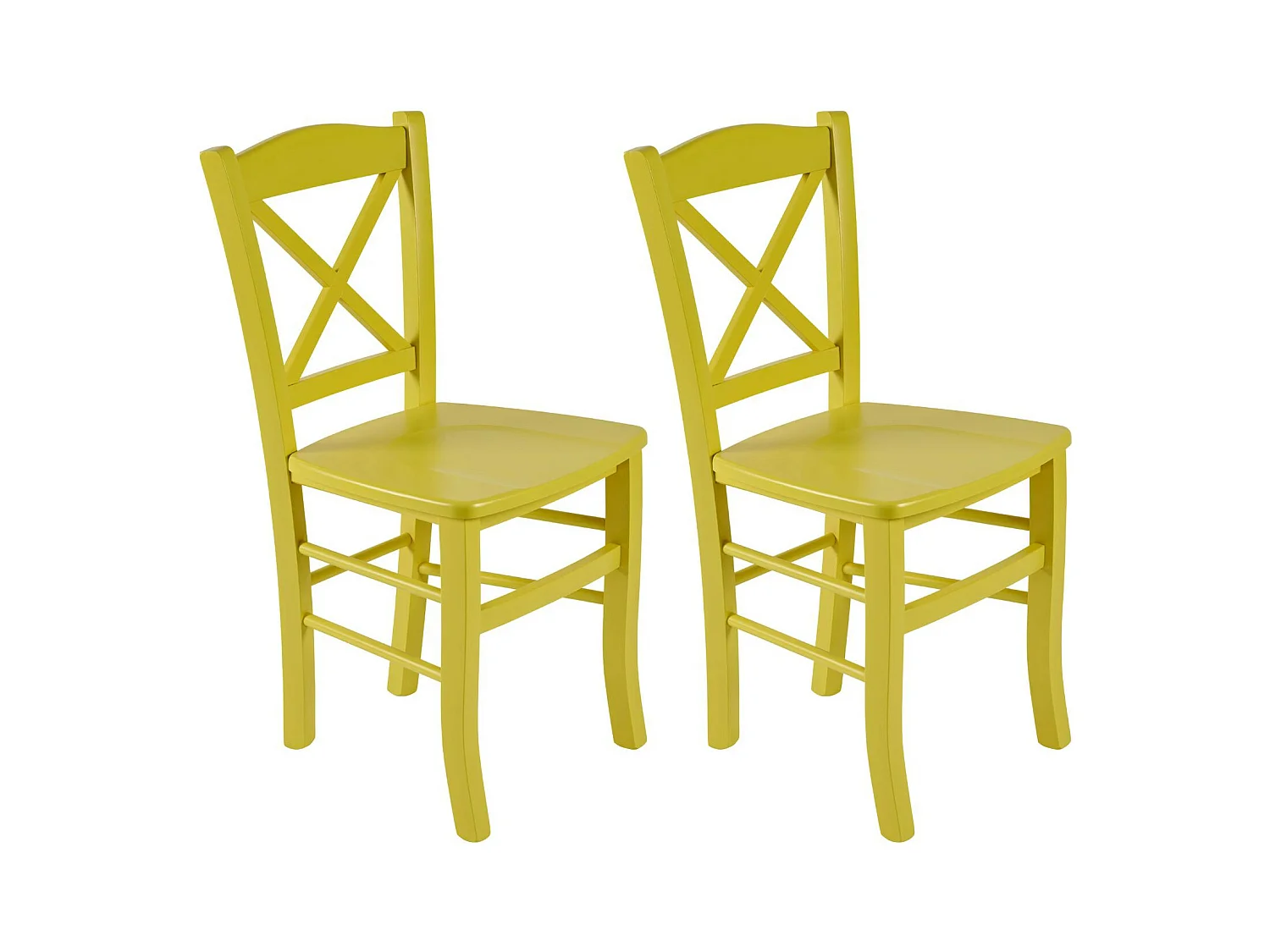 Chaises en hêtre massif couleur pop (lot de 2) - CLAYTON