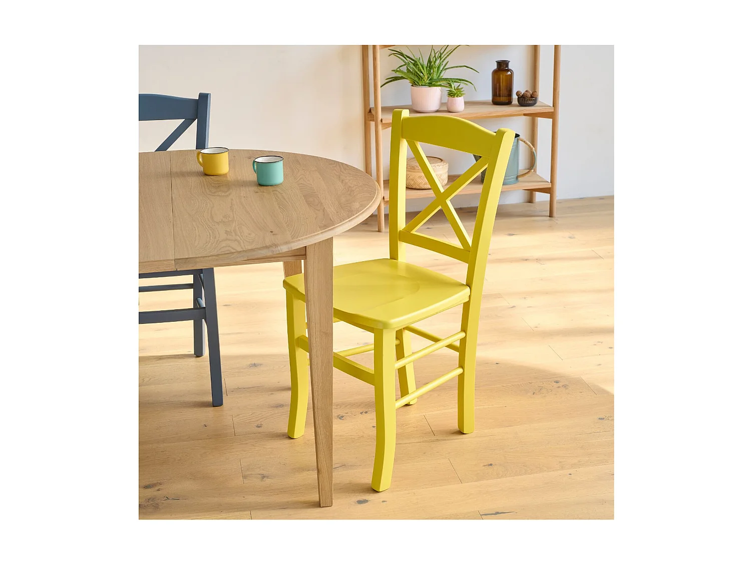 Chaises en hêtre massif couleur pop (lot de 2) - CLAYTON