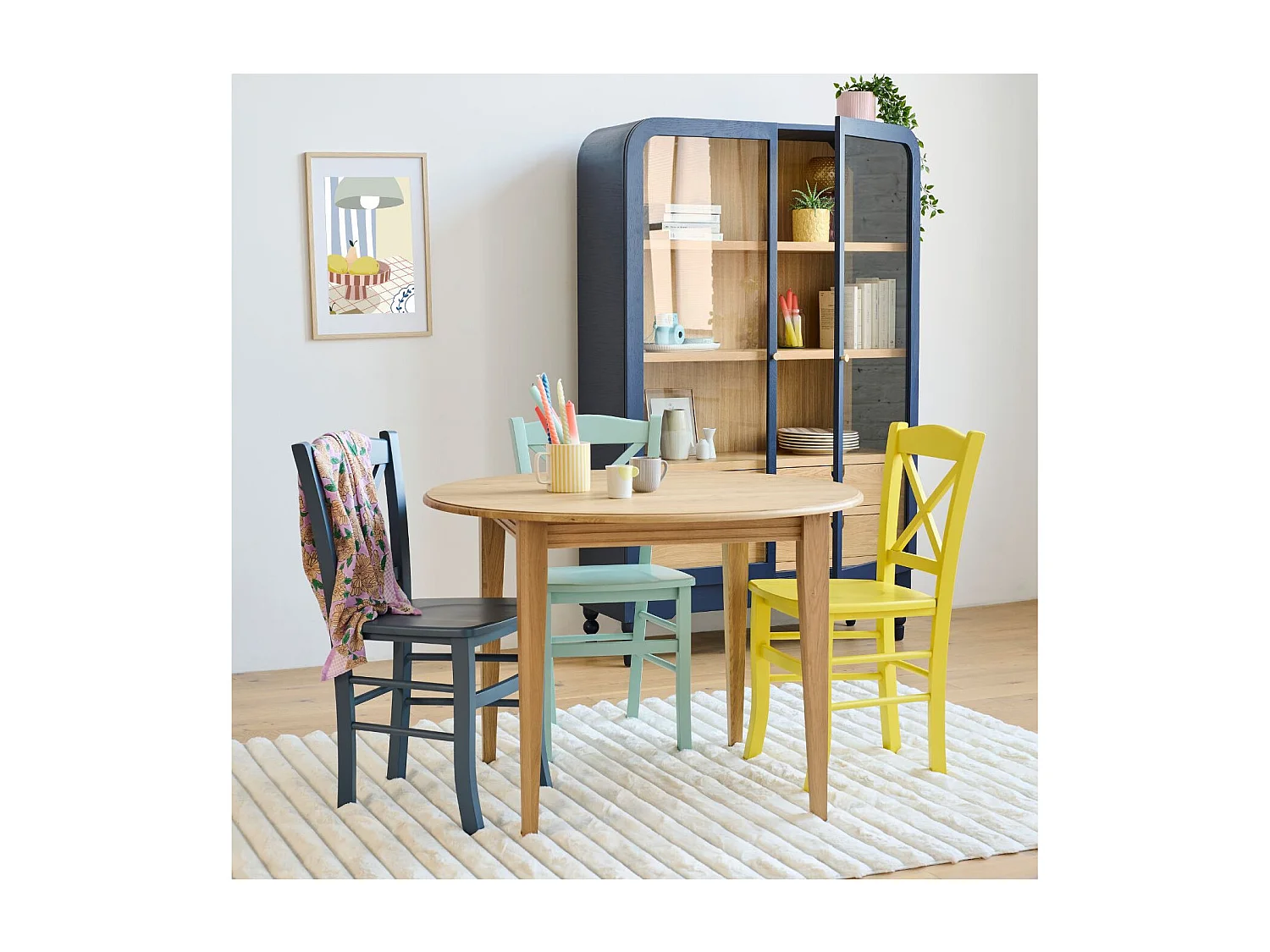 Chaises en hêtre massif couleur pop (lot de 2) - CLAYTON