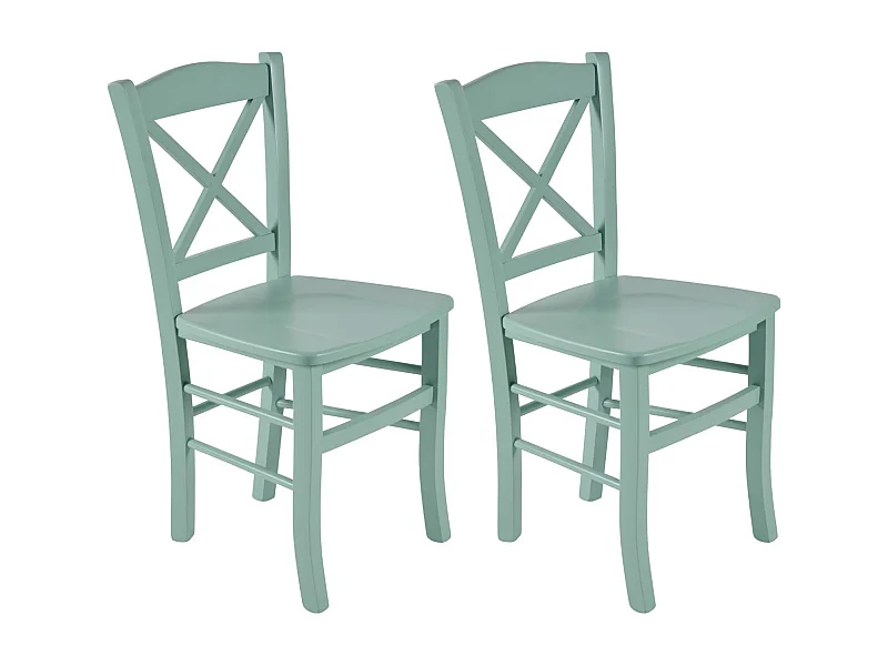 Chaises en hêtre massif couleur pop (lot de 2) - CLAYTON