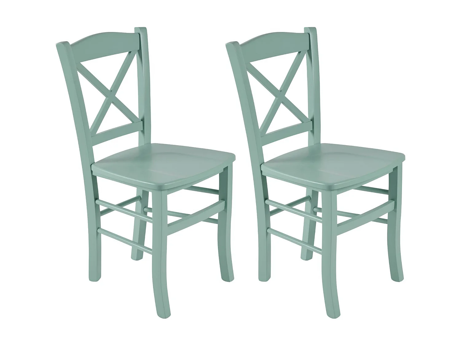 Chaises en hêtre massif couleur pop (lot de 2) - CLAYTON