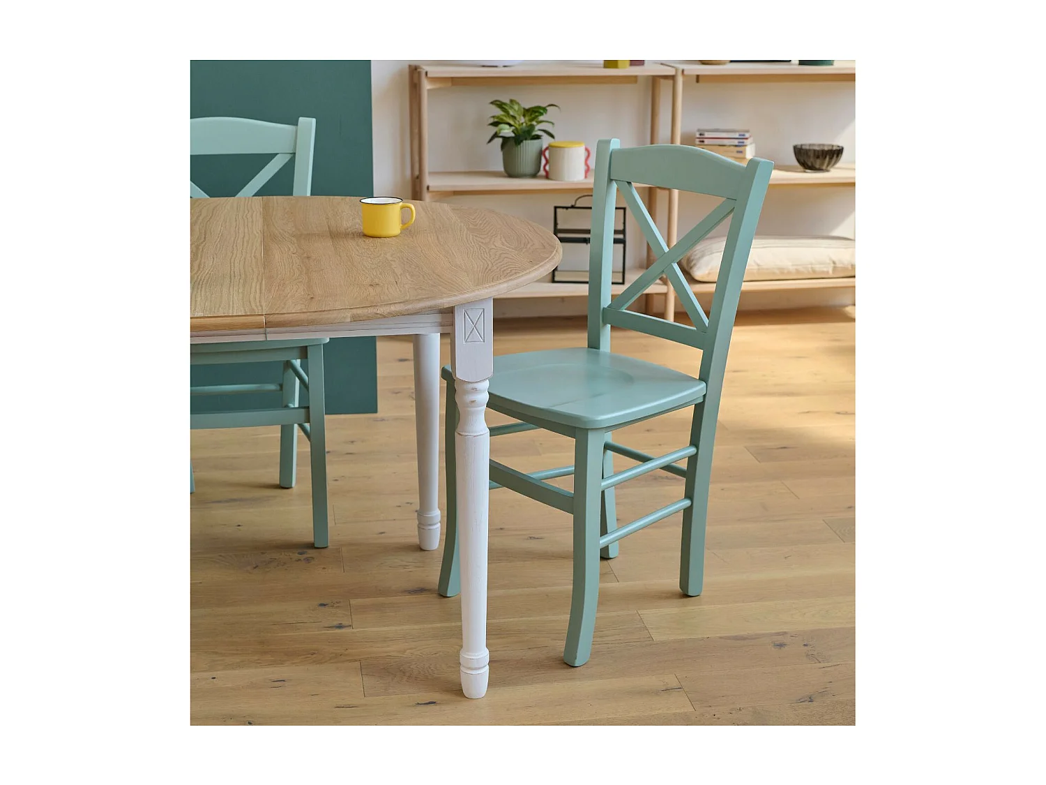 Chaises en hêtre massif couleur pop (lot de 2) - CLAYTON