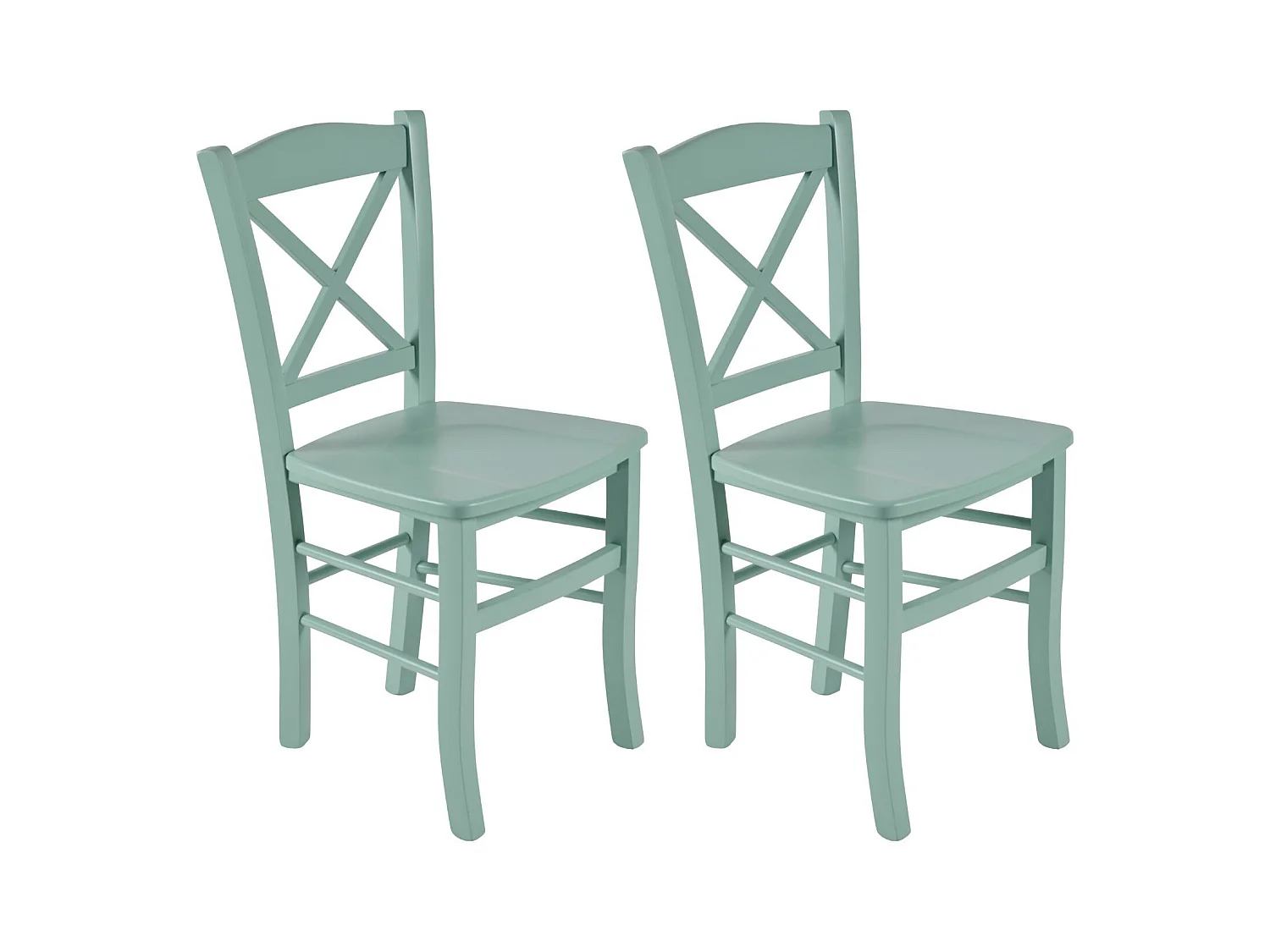 Chaises en hêtre massif couleur pop (lot de 2) - CLAYTON