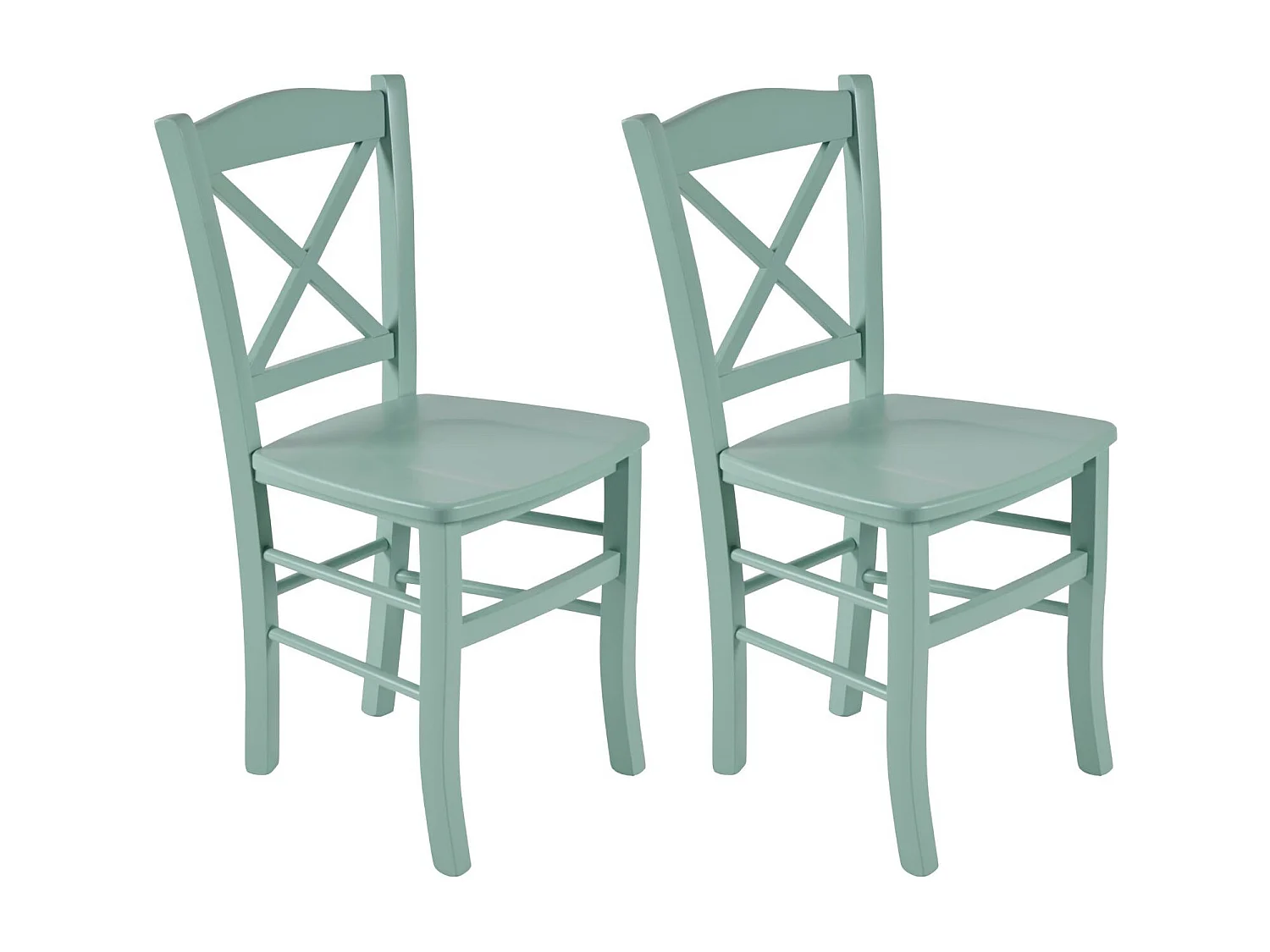 Chaises en hêtre massif couleur pop (lot de 2) - CLAYTON