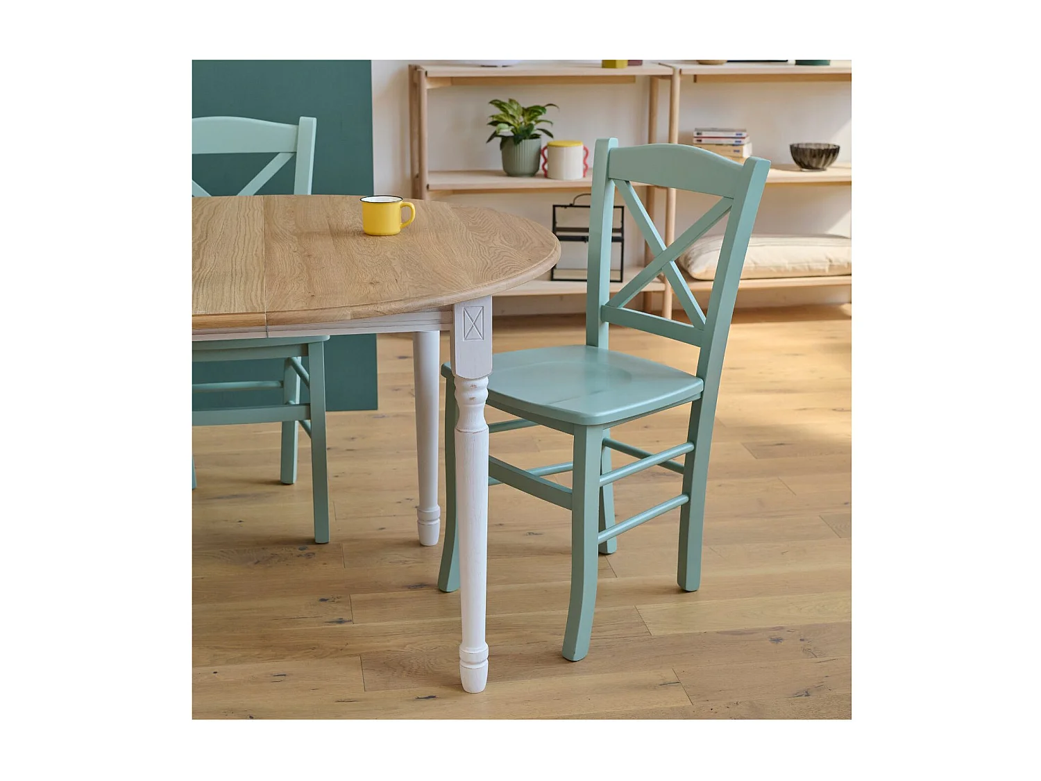 Chaises en hêtre massif couleur pop (lot de 2) - CLAYTON