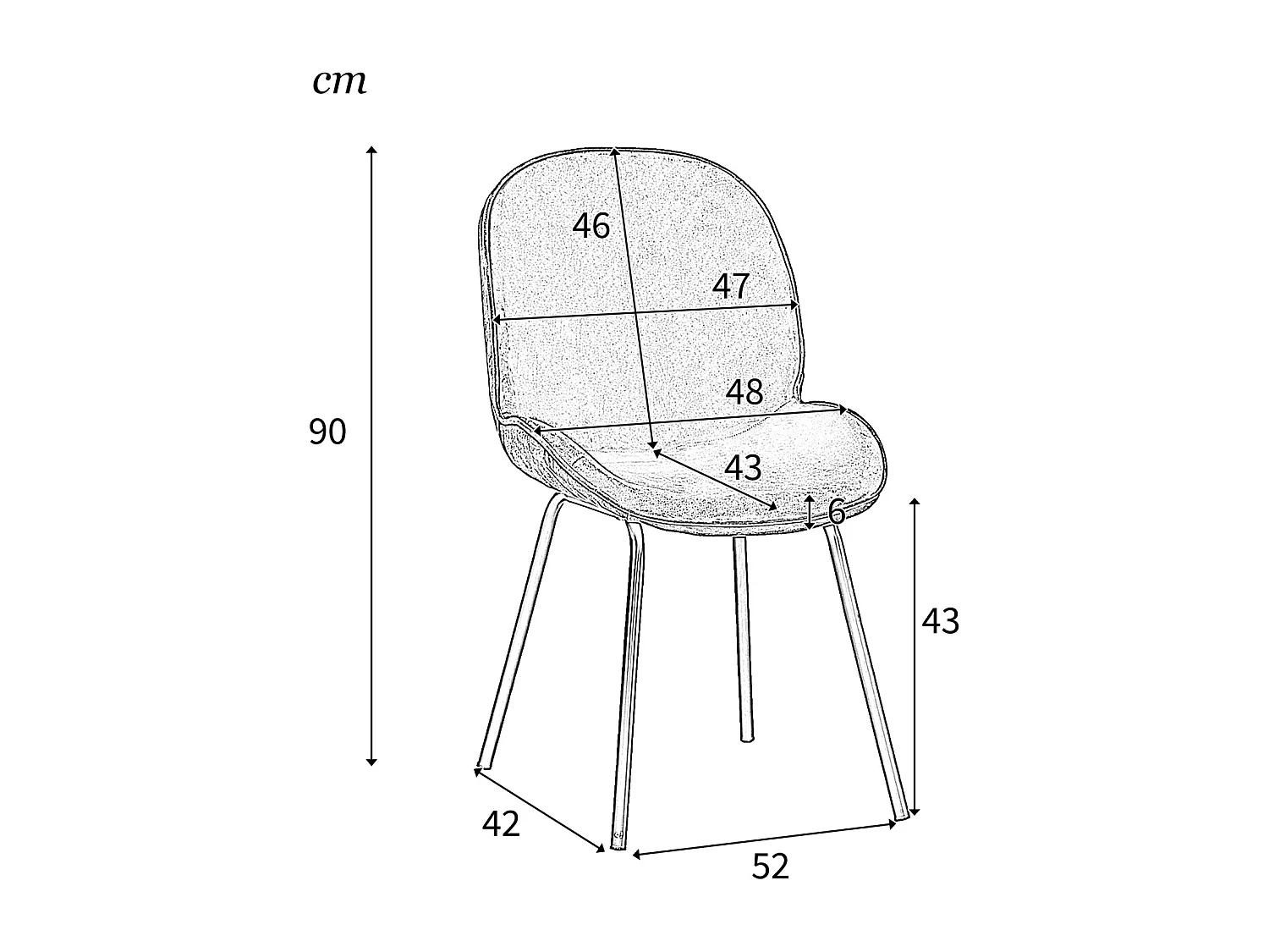 Juego de 4 sillas de comedor - respaldo redondo, asiento de terciopelo, estructura de metal, pata dorada - para cocina, sala de estar - negro