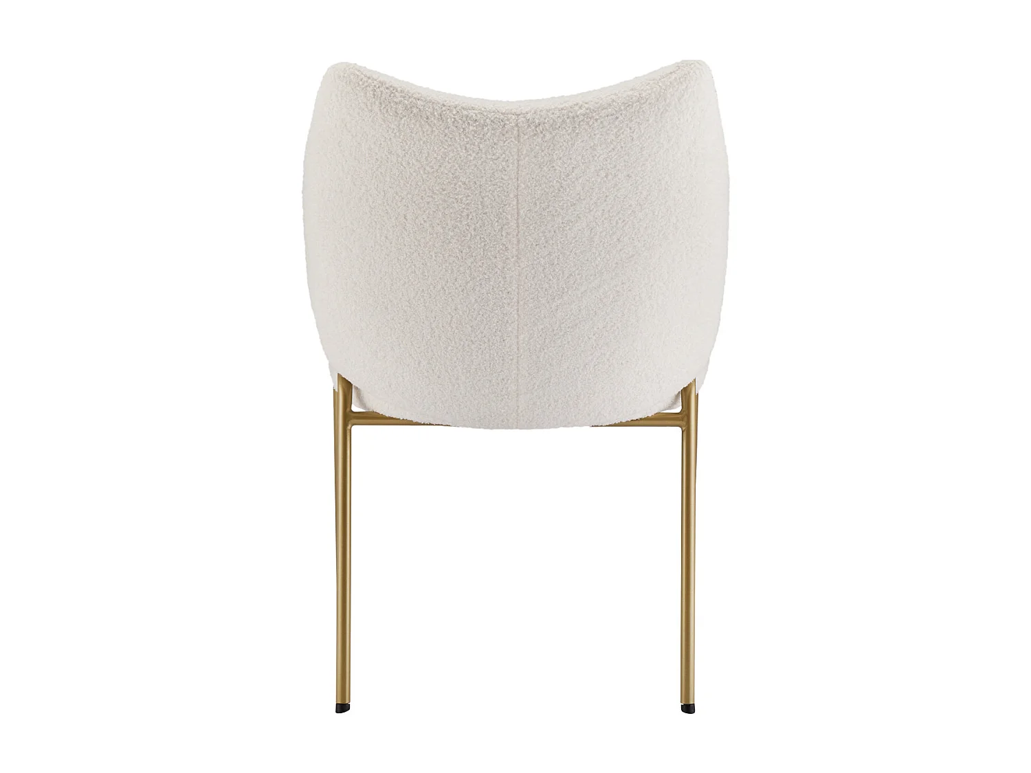 Chaise de salle à manger 1 pc, avec accoudoirs, tissu en peluche d'agneau, coussin de siège épais, 52.5x48x83.7cm beige