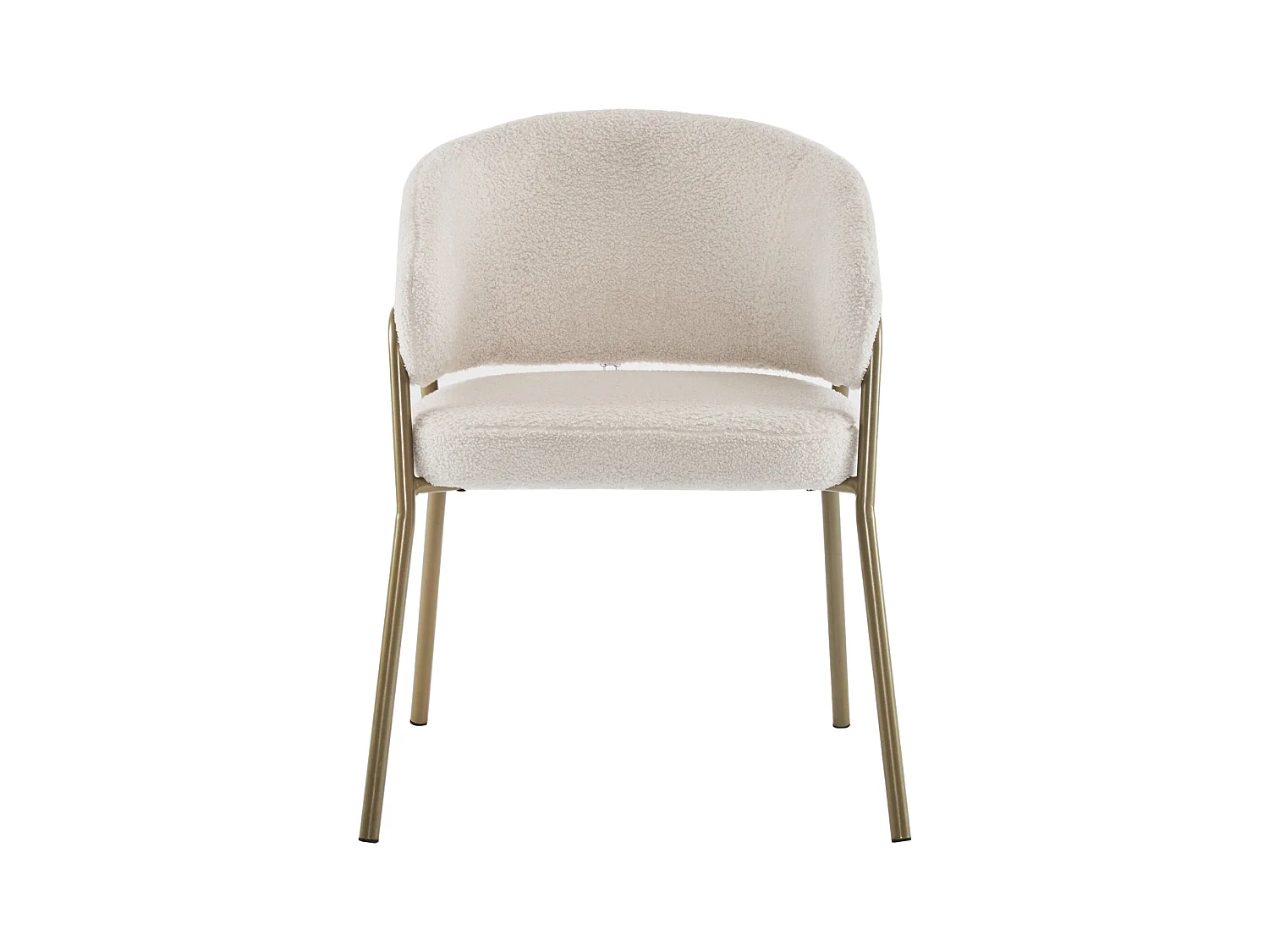 Juego de 1 silla de comedor moderna de terciopelo de piel de cordero con acabado dorado (1 pieza), con patas doradas, 49 x 18 x 78 cm, color blanco