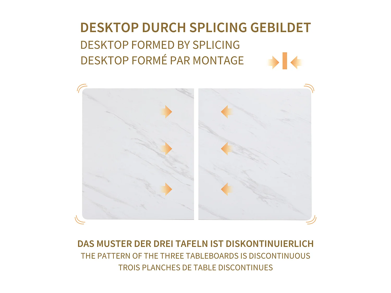 Rechthoekige eettafel 120x70cm - Lichte luxe stijl marmeren blad metalen frame voor eetkamer woonkamer, zwarte tafelpoten