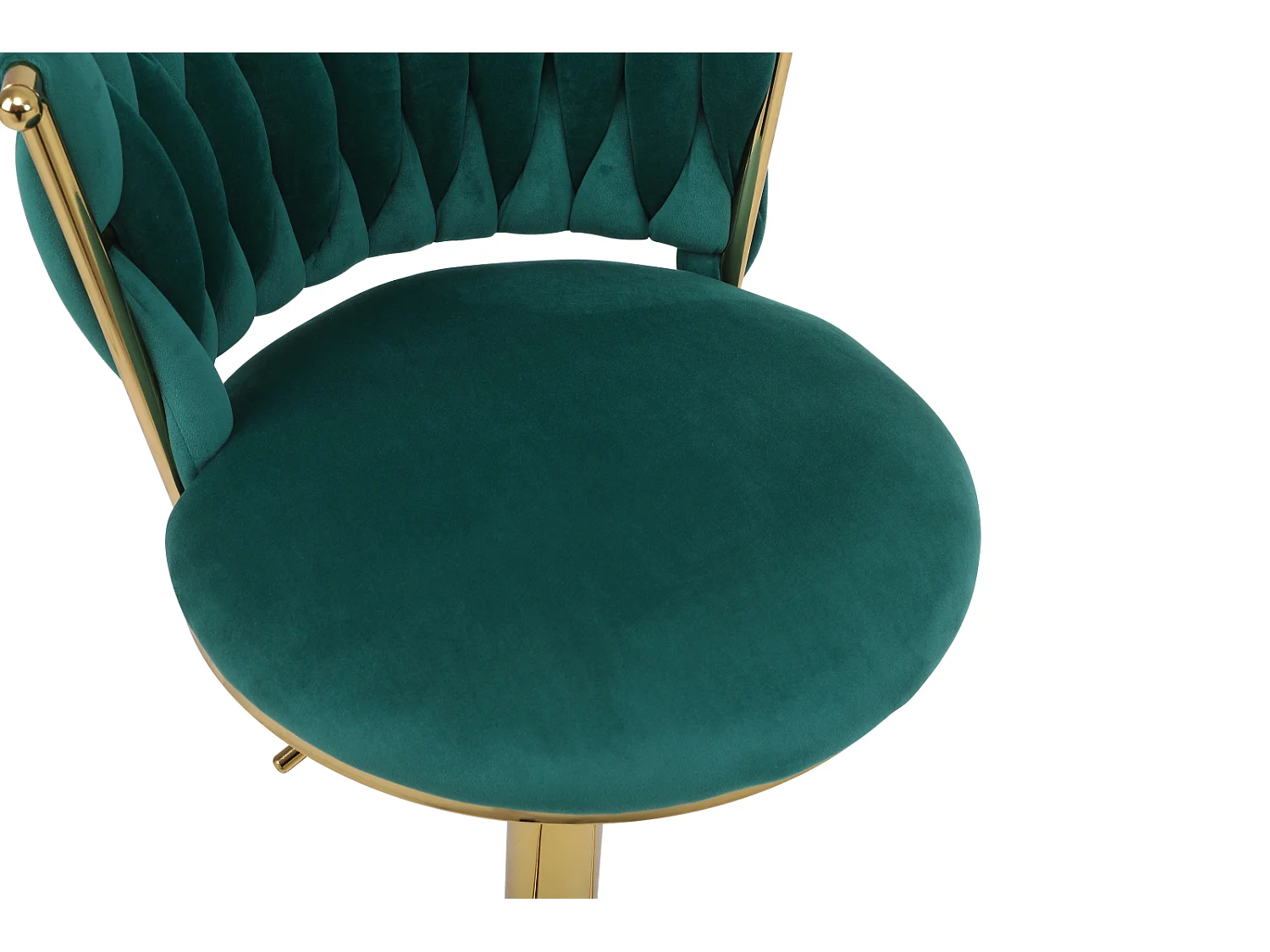 Lot de 2 tabourets de bar, pivotante, hauteur réglable, pied en metal, 40x42x81-102.9cm, vert