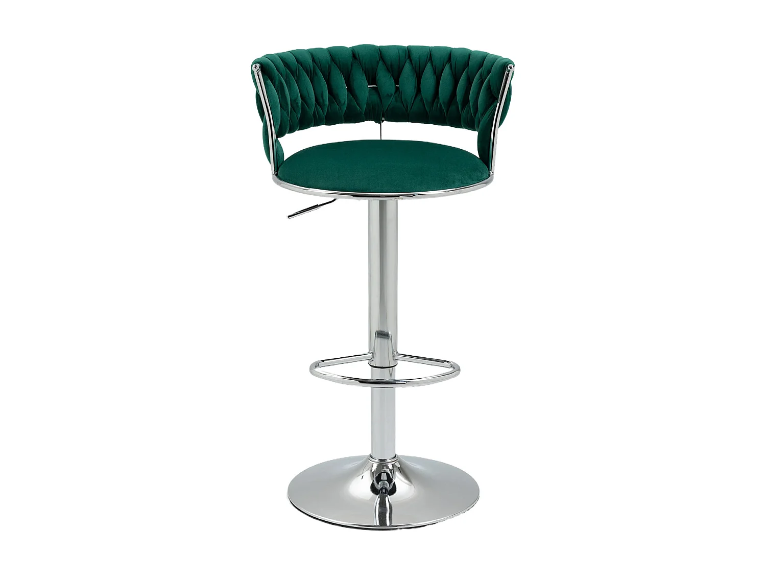 Lot de 2 tabourets de bar pivotants Chaises de comptoir réglables avec repose-pieds pour la cuisine, la salle à manger vert