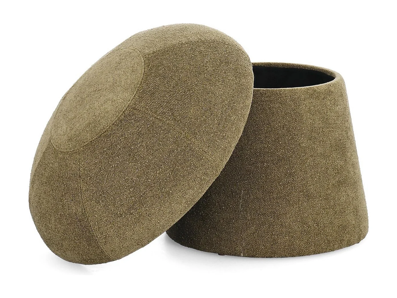 Pouf rond en tissu avec rangement D45 - CHUPS