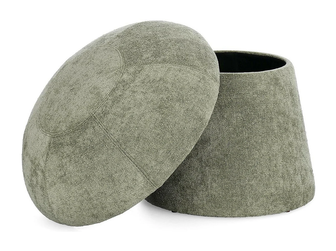 Pouf rond en tissu avec rangement D45 - CHUPS