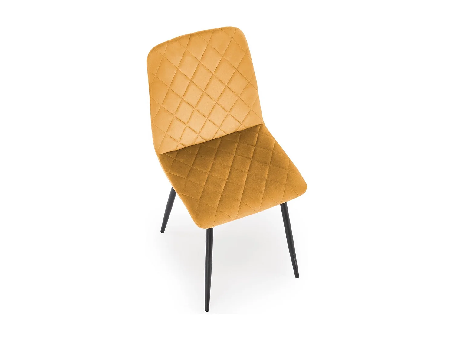 Krzesło tapicerowane K525 VELVET musztardowe