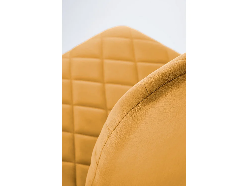 Krzesło tapicerowane K525 VELVET musztardowe