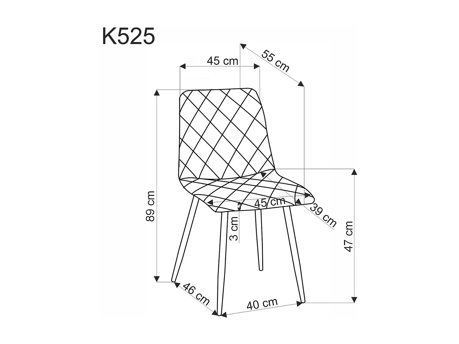 Krzesło tapicerowane K525 VELVET musztardowe