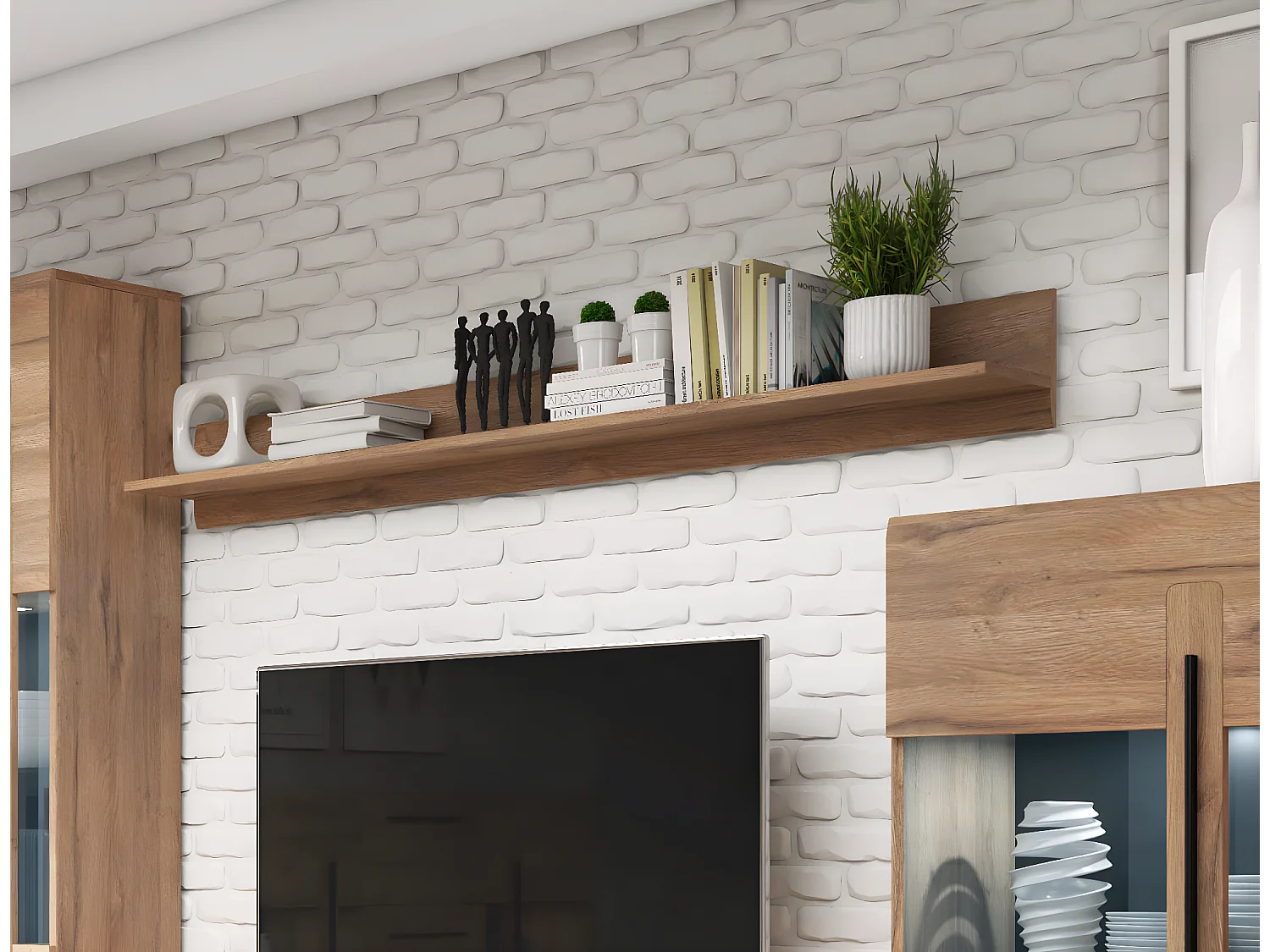 WANDBOARD Tulsa Eiche Grandson 180 cm / 22 cm / 22 cm