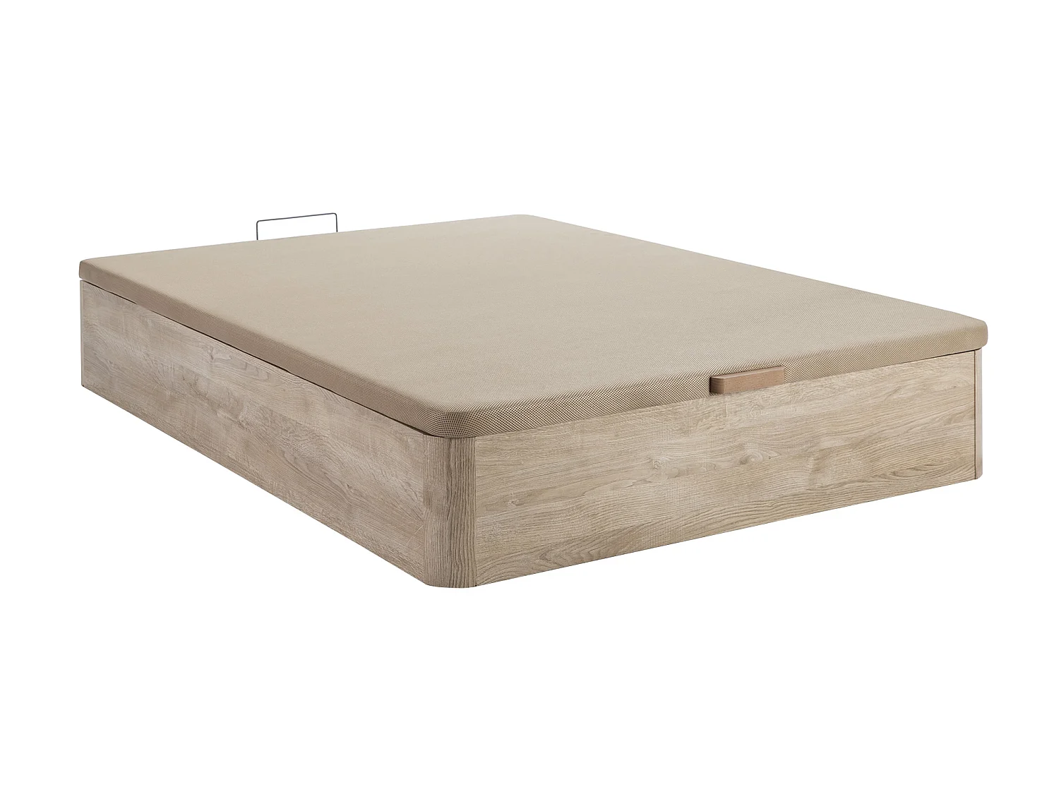 Ensemble 140 x 200 cm sommier coffre naturel clair + matelas mousse HD mémoire de forme et tissu 3D respirant ép.18cm - HEAVEN de YSMÉE