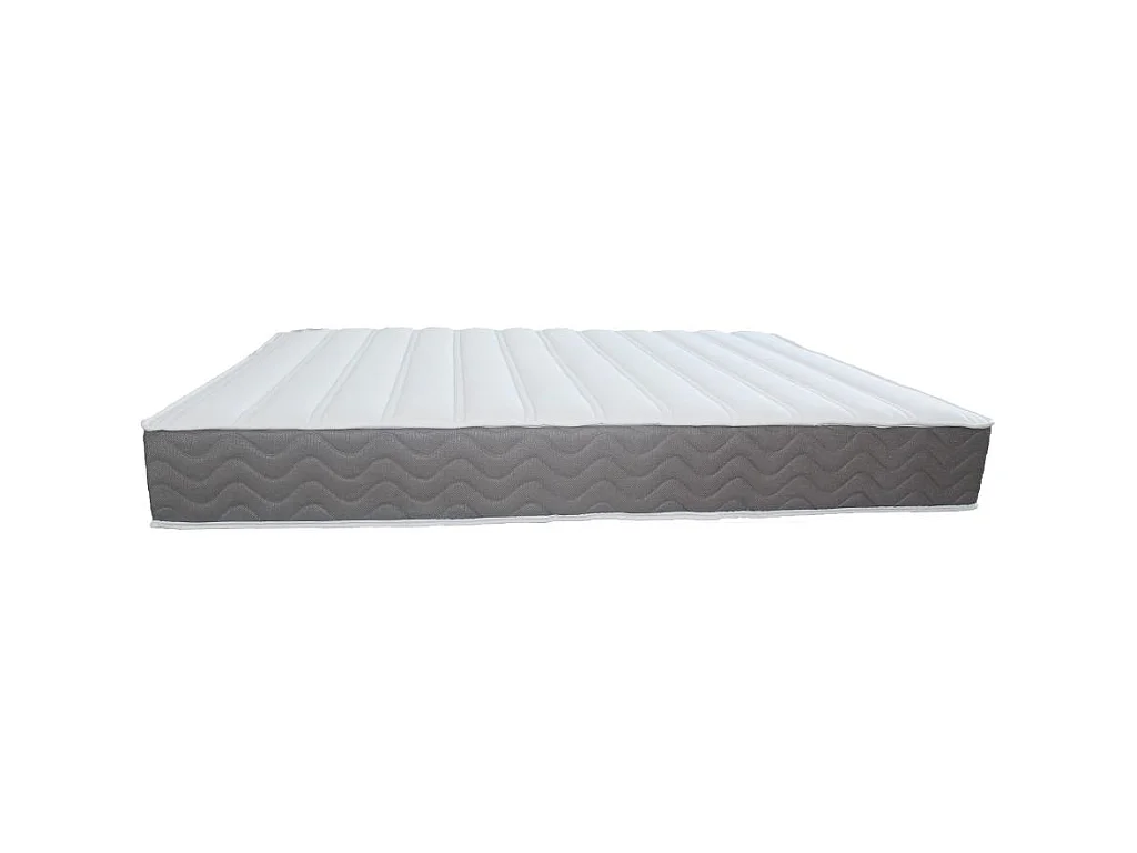 Set 140 x 200 cm bedbodem met opbergruimte, wit + matras van HD-schuim met vormgeheugen en ademende 3D-strook, 18 cm dik - HEAVEN van YSMÉE