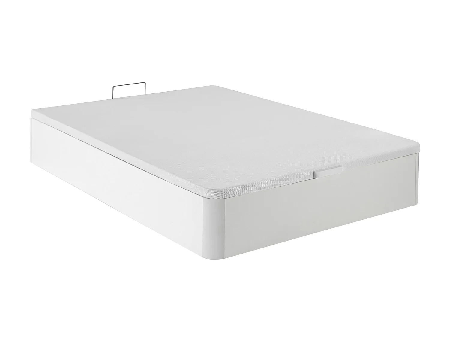 Conjunto 120x200 cm sommier com arrumação branco + colchão espuma alta resiliência memória de forma e tecido 3D respirável esp. 18 cm - HEAVEN da YSMÉE