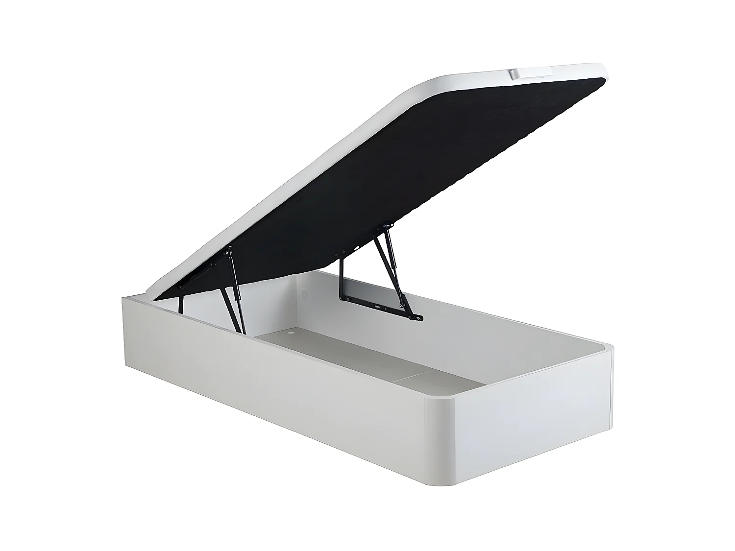 Ensemble 90 x 200 cm sommier coffre blanc + matelas ressorts ensachés ép.22cm - PRESTIGE de YSMÉE