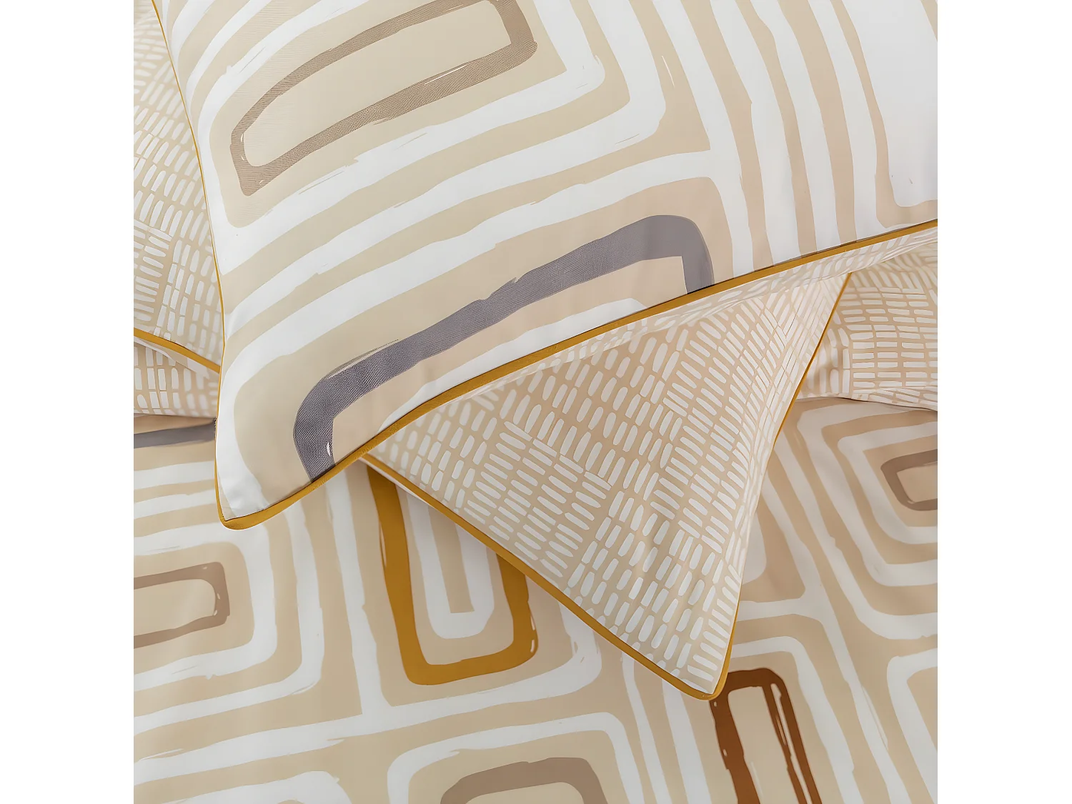 Parure de lit 2 personnes géométrique réversible 240x220cm