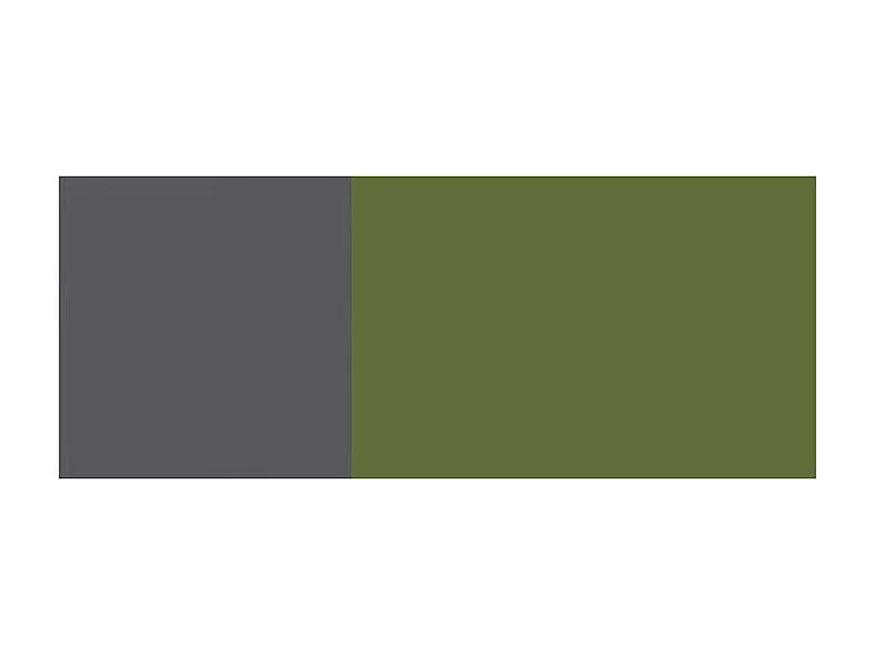 WINKELKÜCHE Rimini lava - schwarz / farngrün matt - schwarz glas 11-teilig