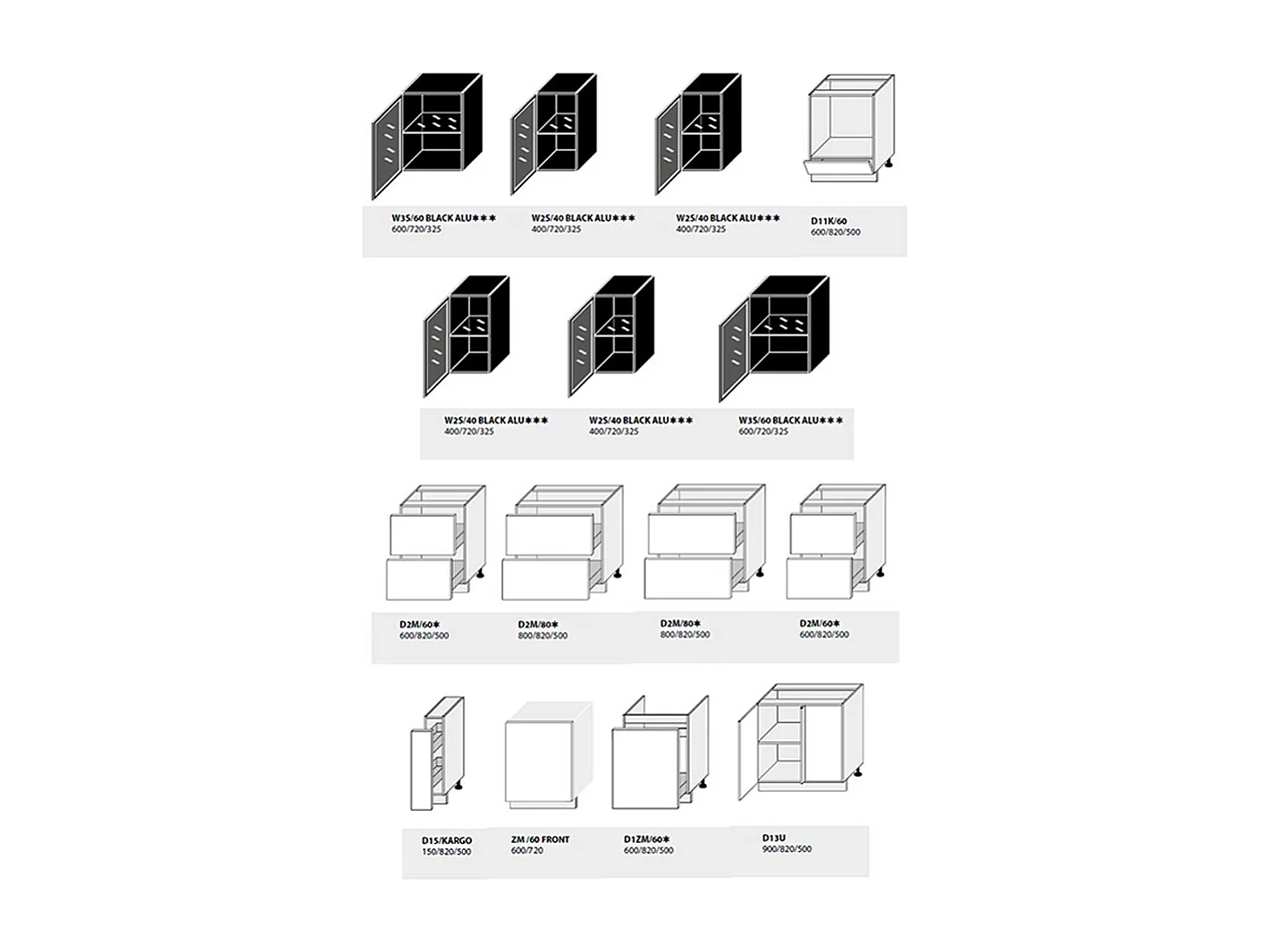 WINKELKÜCHE Bari weiß - schwarz / reinweiß matt - schwarz glas 15-teilig
