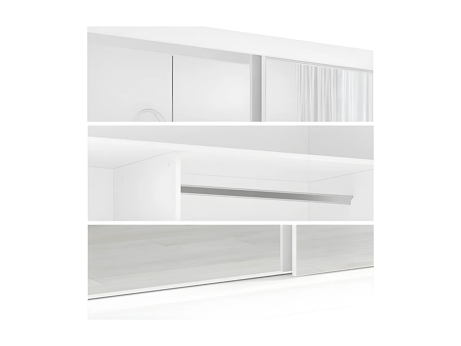 SCHIEBETÜRENSCHRANK Fino weiß 230 / 62 / 215cm