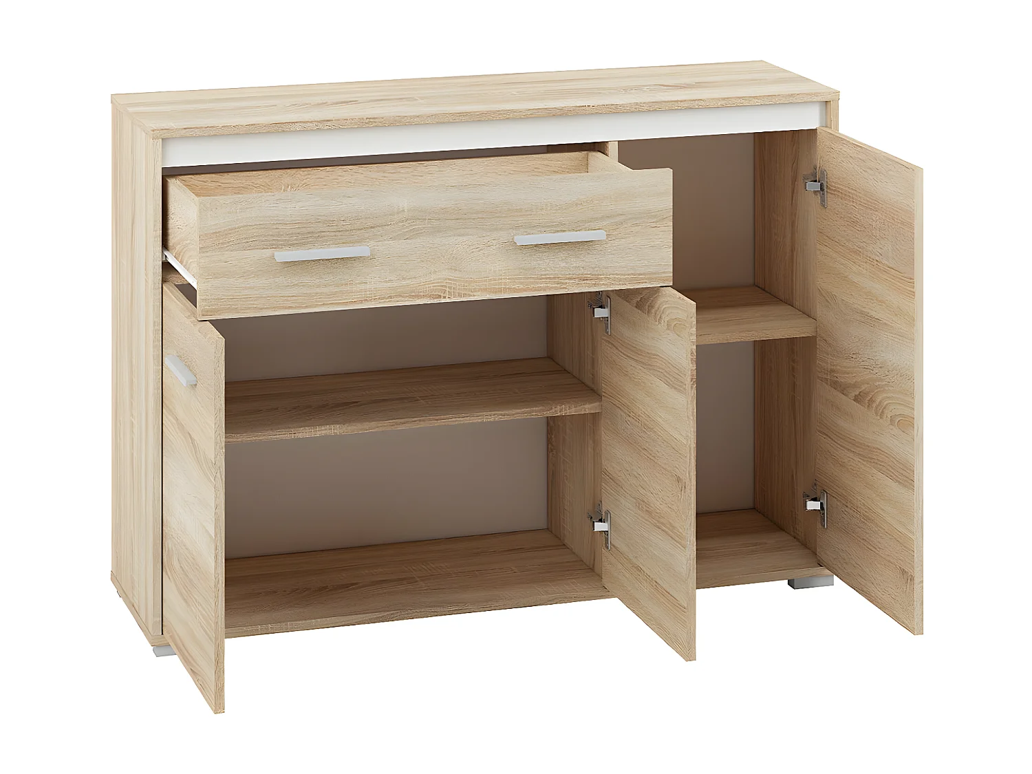 KOMMODE Avo Sonoma Eiche, Absetzung austauschbar 120 / 34 / 85cm