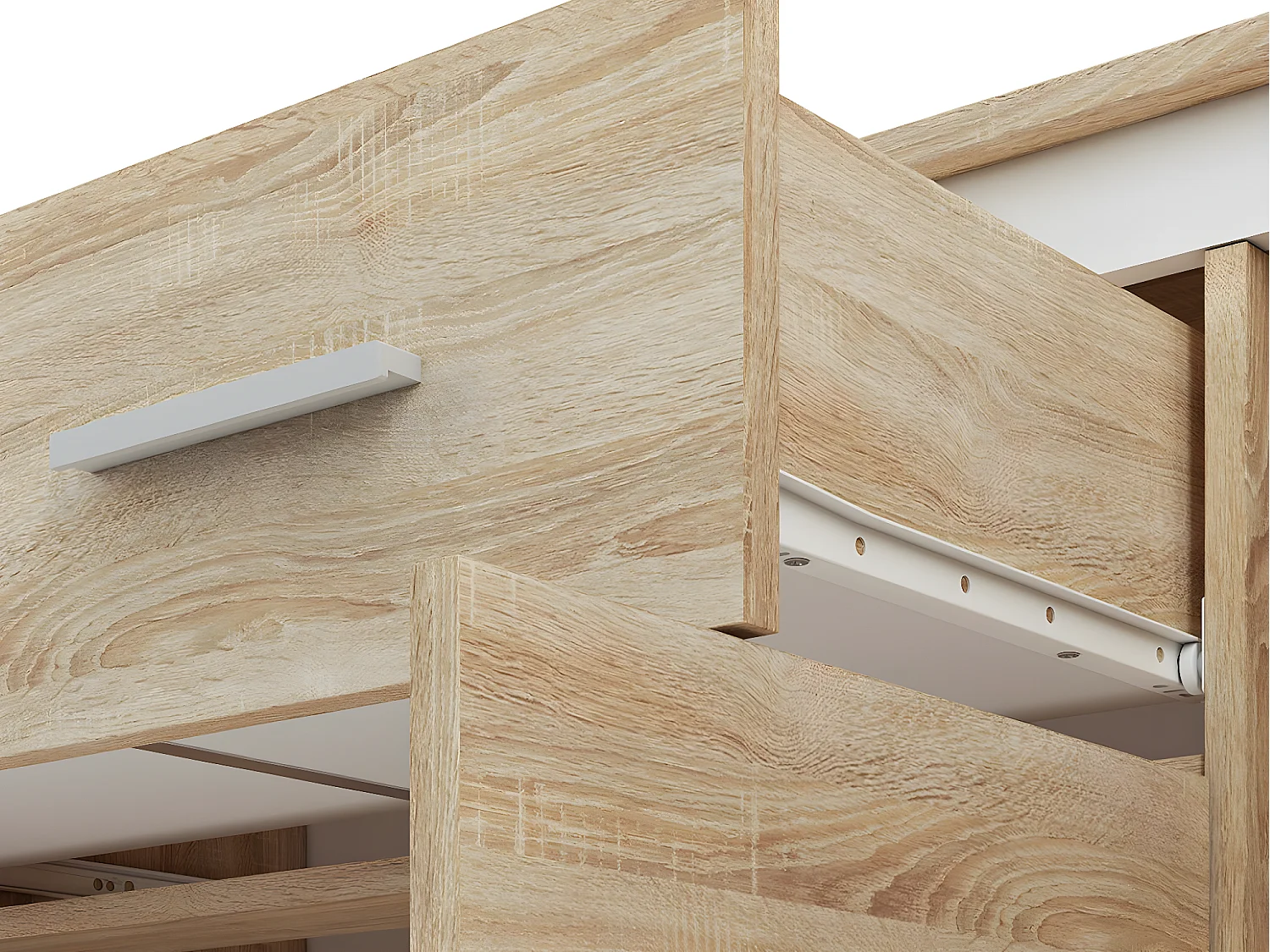 KOMMODE Avo Sonoma Eiche, Absetzung austauschbar 120 / 34 / 85cm