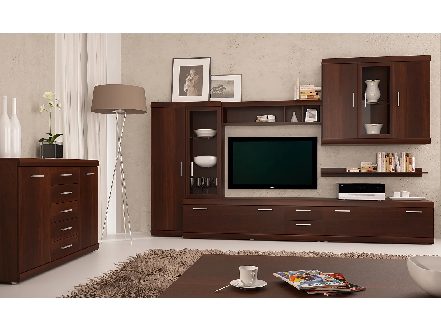 SIDEBOARD Imperial nussbaum imperial 140 cm / 45 cm / 89,5 cm