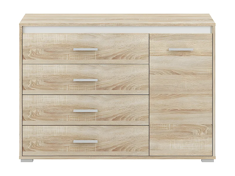 KOMMODE Avo Sonoma Eiche, Absetzung austauschbar 120 / 34 / 85cm