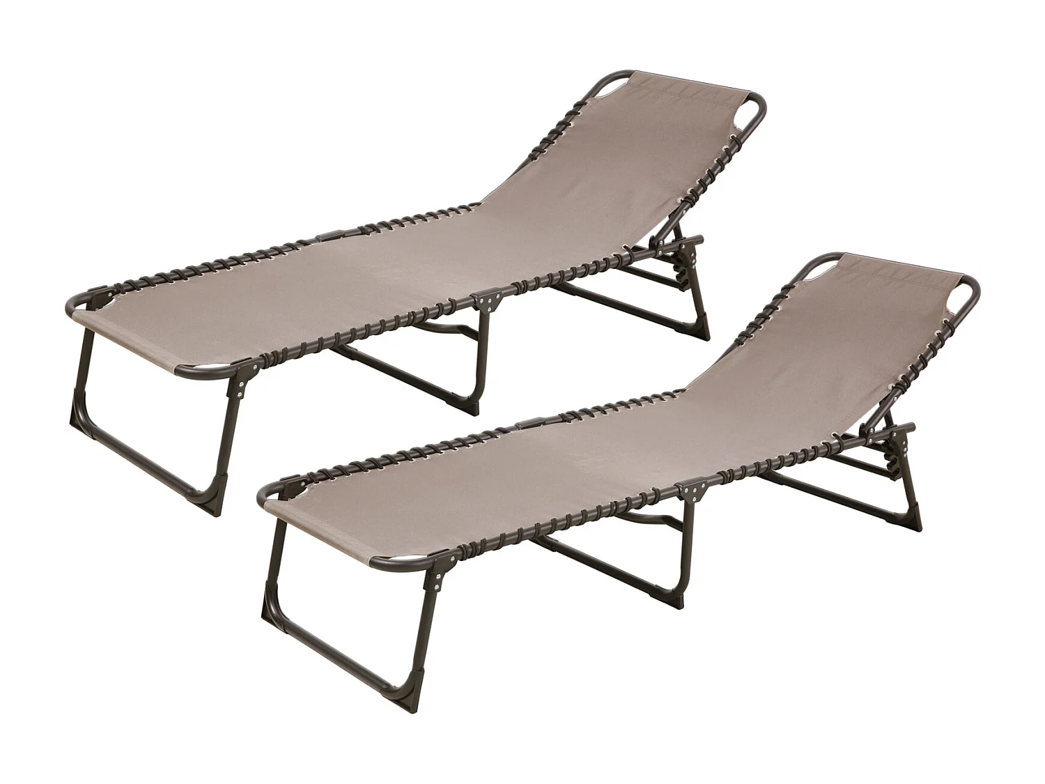 Set de 2 chaises longues de jardin pliable