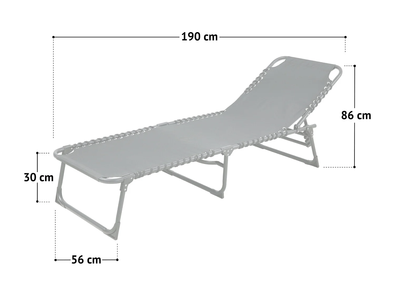 Set de 2 chaises longues de jardin pliable