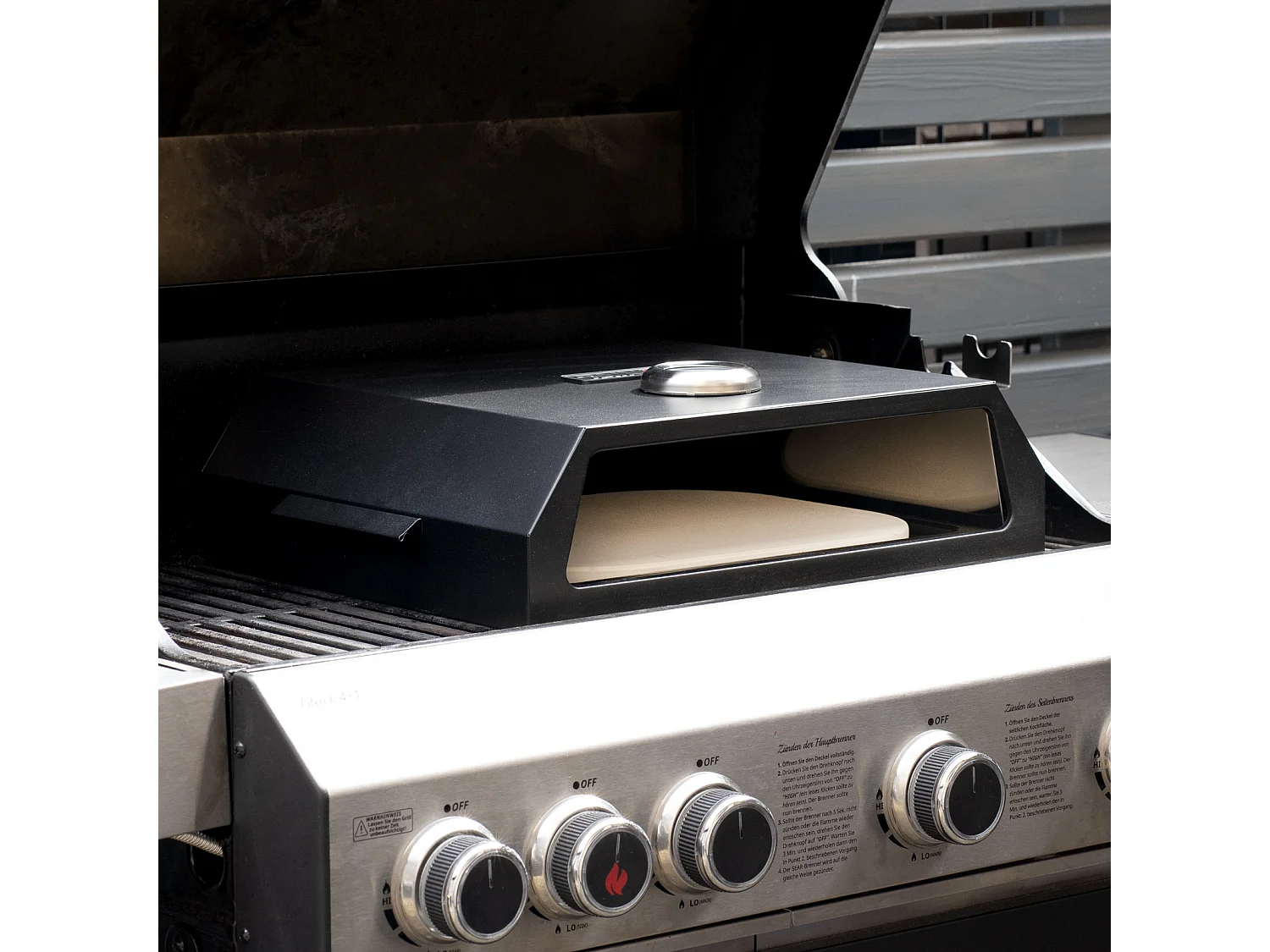 Boîte pour four à pizza pour barbecue à gaz et charbon de bois