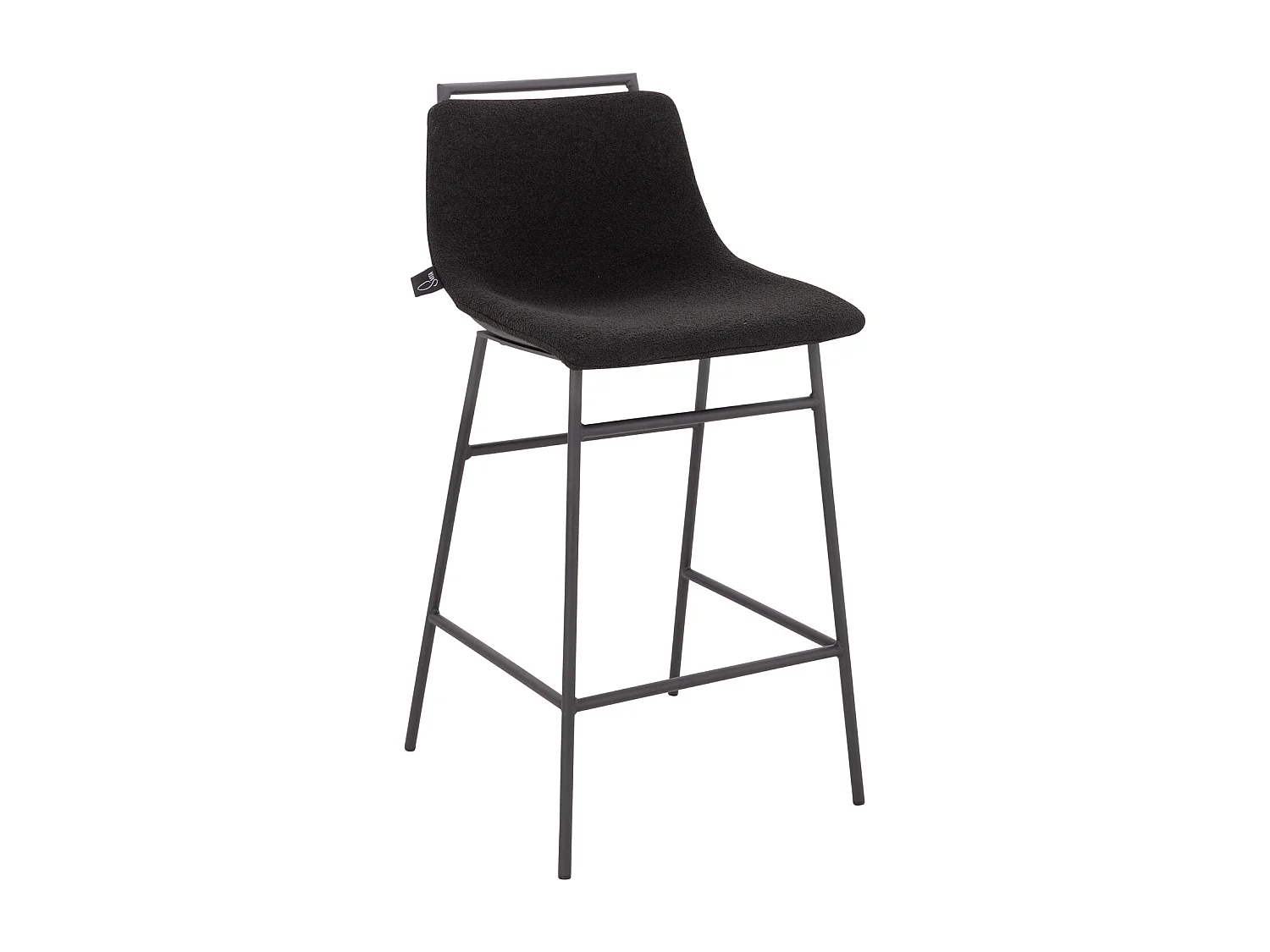 Lot de 2 tabourets de bar avec dossier Repose-pieds Boucle