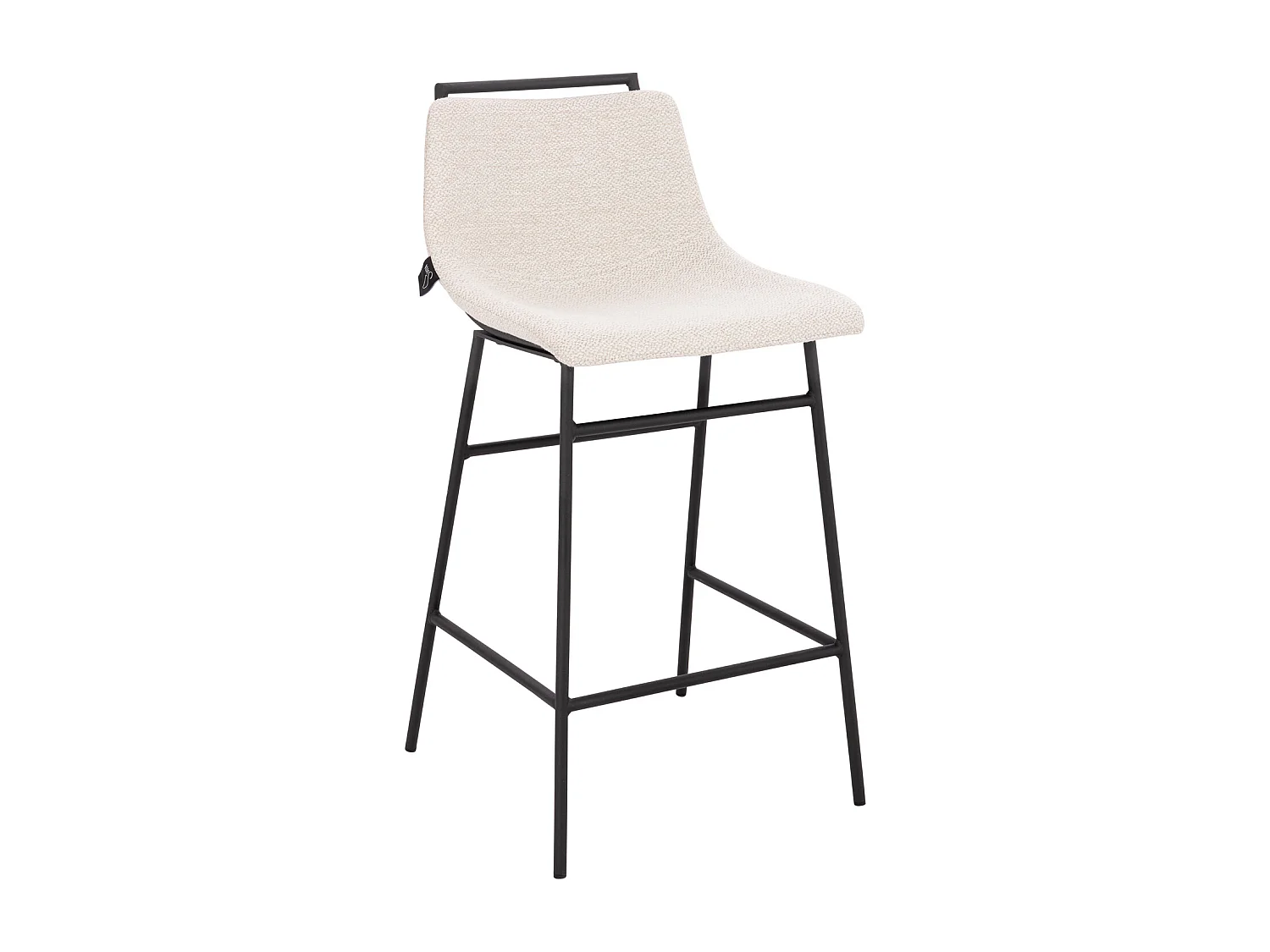 Lot de 2 tabourets de bar avec dossier Repose-pieds Boucle