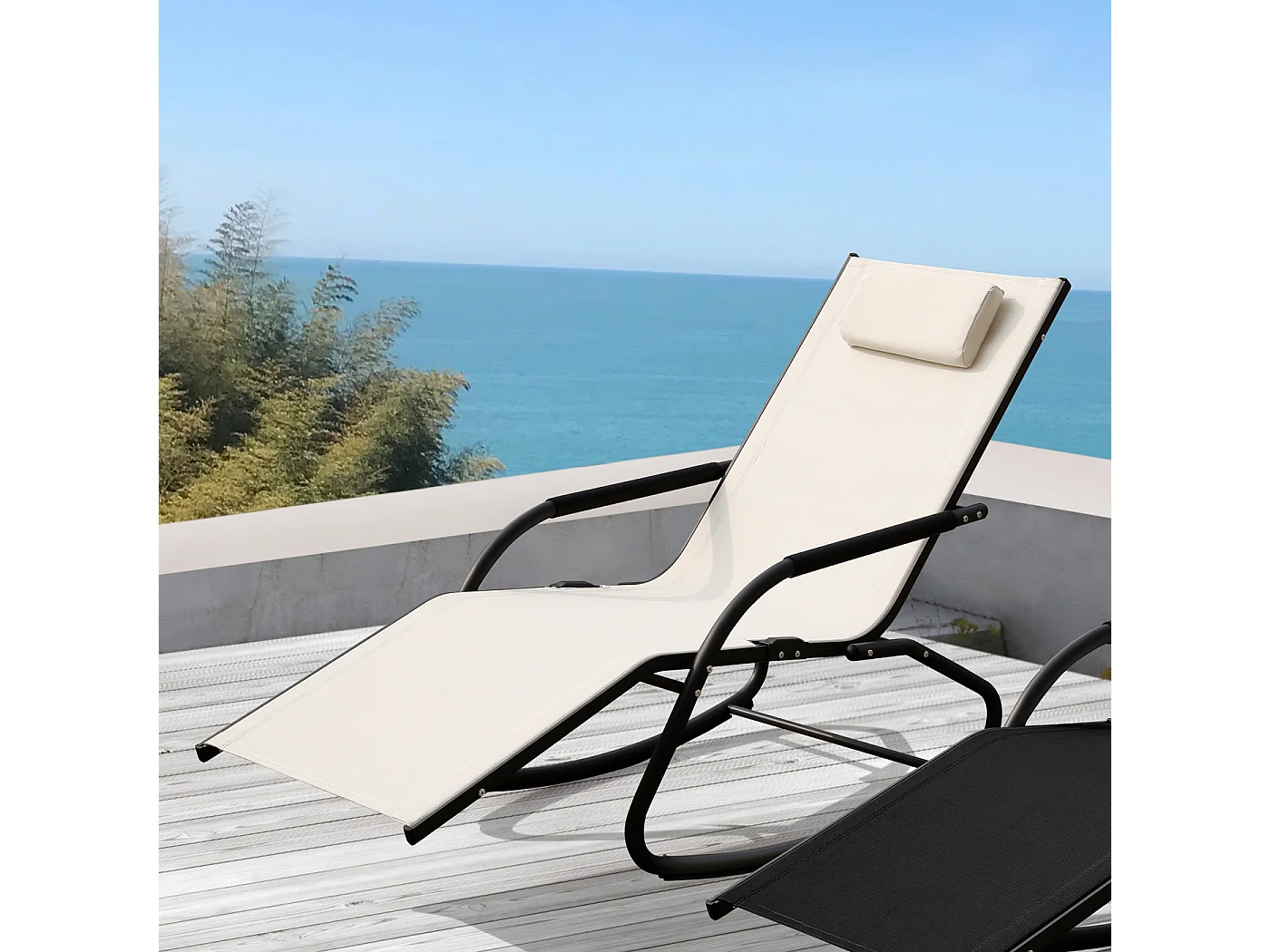 Chaise longue à bascule