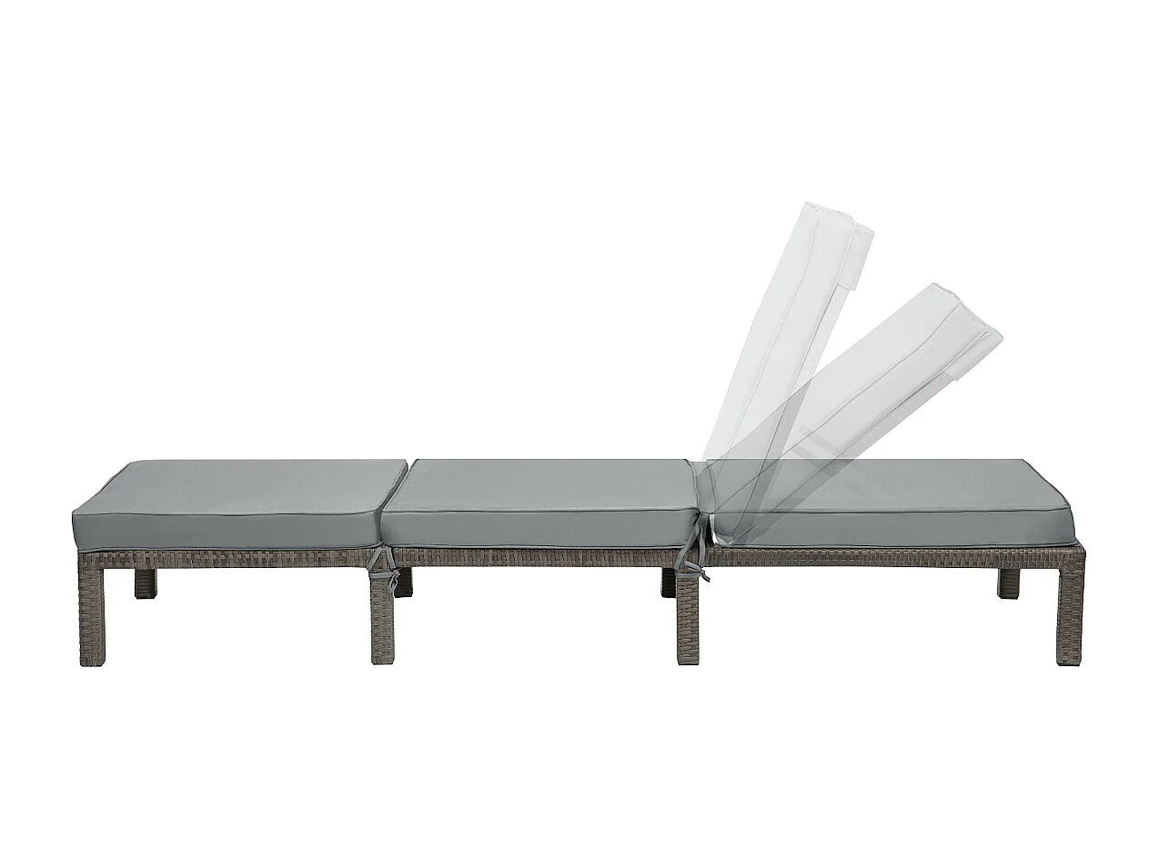 Set de 2 chaises longues de jardin