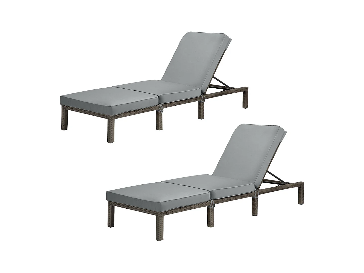 Set de 2 chaises longues de jardin