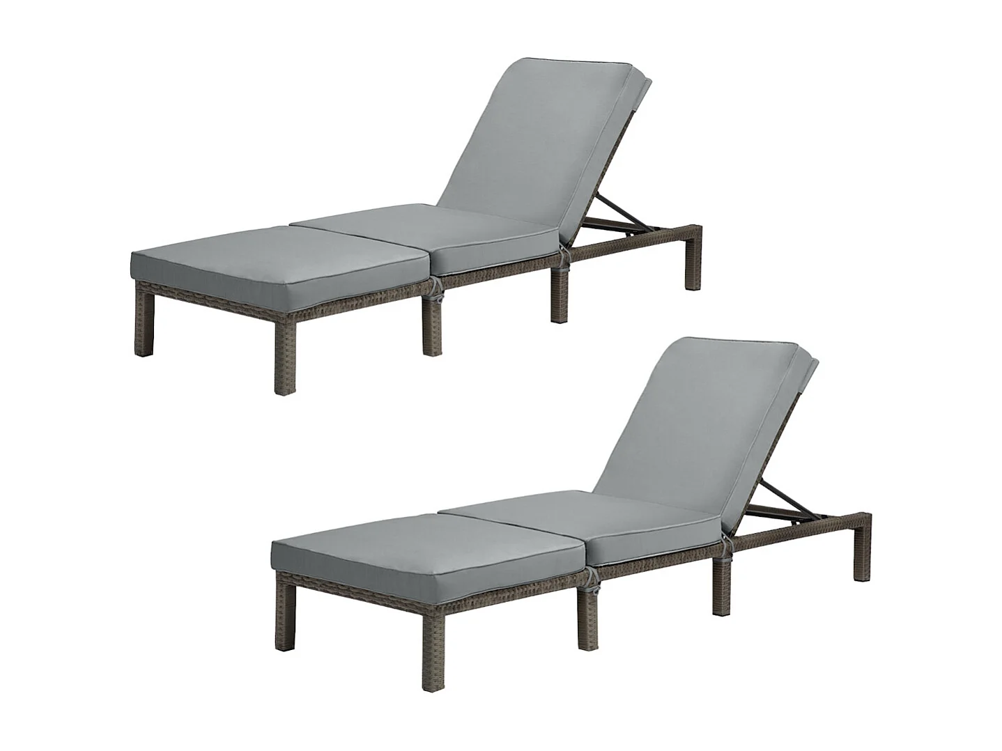 Set de 2 chaises longues de jardin