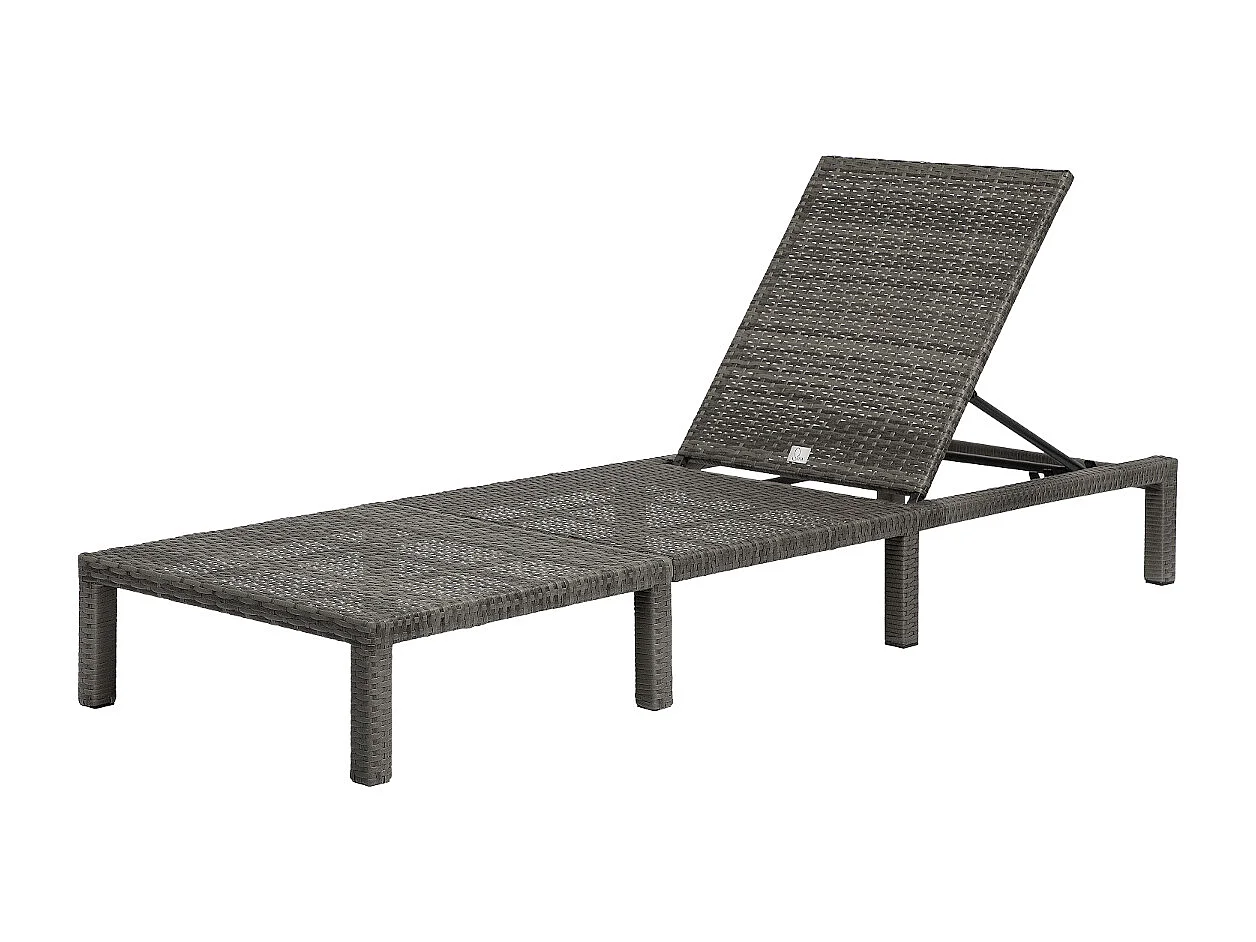 Set de 2 chaises longues de jardin