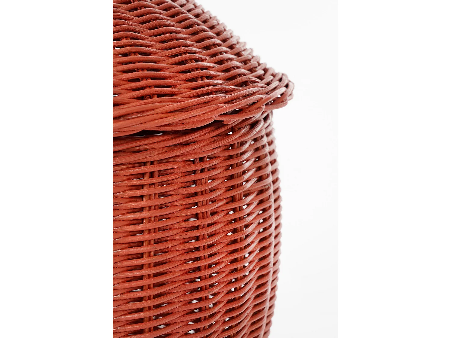 Opbergmand set van rotan - 30 x 30 x 48 - Rood -
