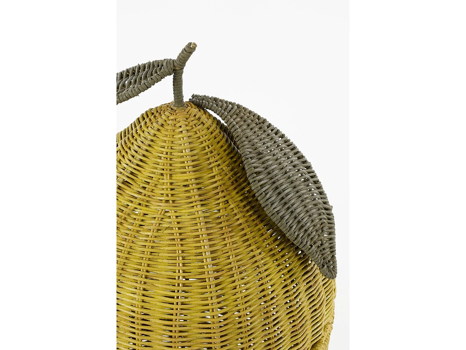 Ensemble de panier de rangement en rotin - 30 x 30 x 48 - Jaune -