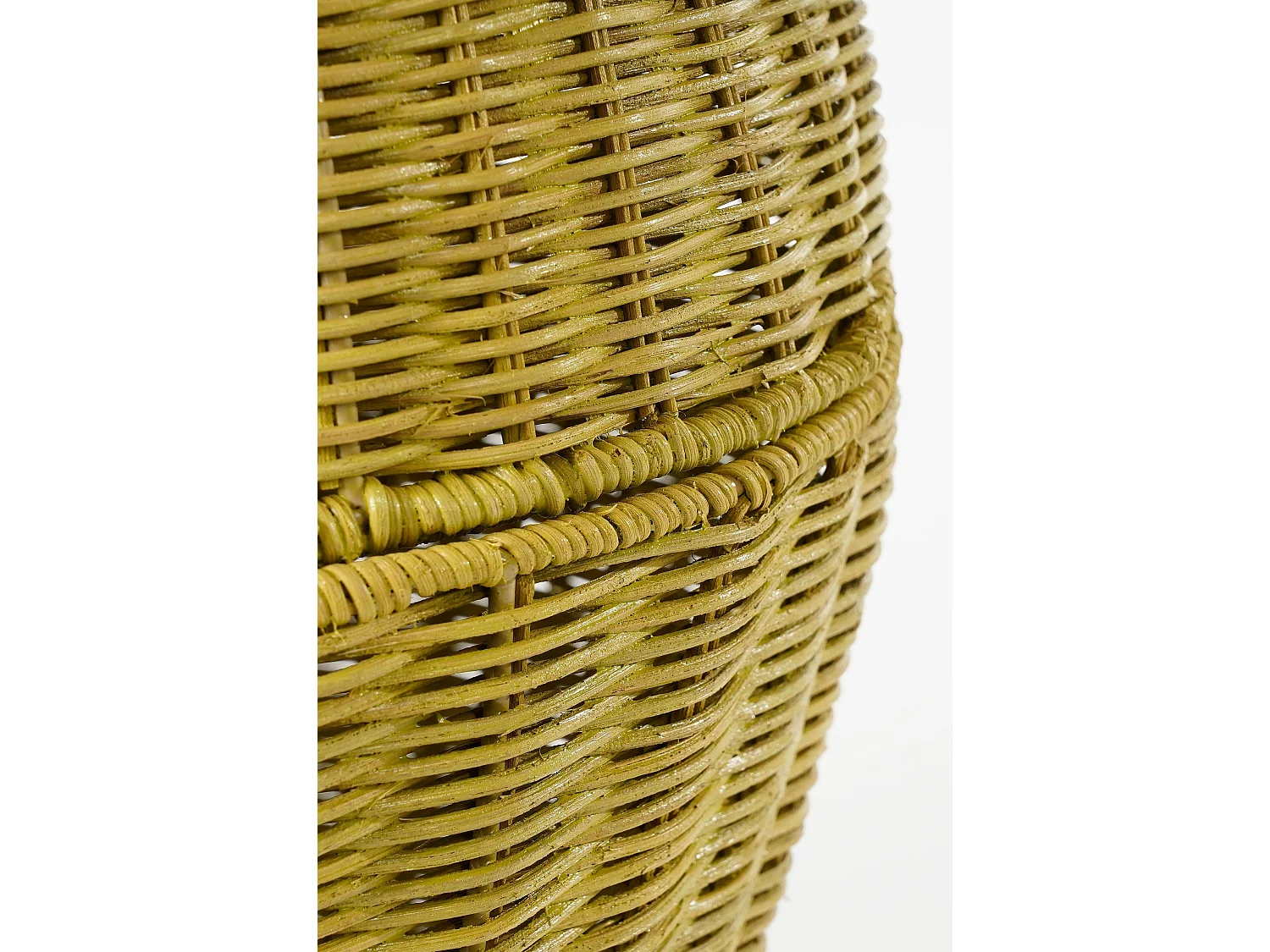 Ensemble de panier de rangement en rotin - 30 x 30 x 48 - Jaune -