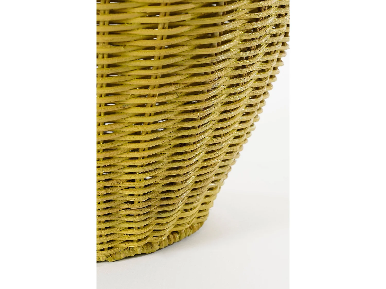 Ensemble de panier de rangement en rotin - 30 x 30 x 48 - Jaune -